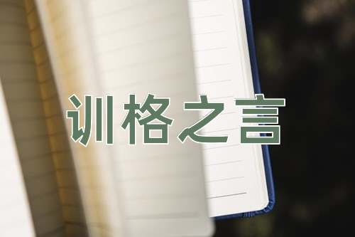 成语训格之言