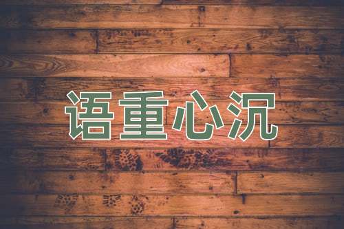成语语重心沉