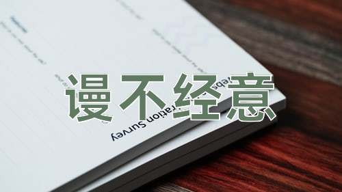 成语谩不经意