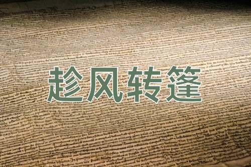 成语趁风转篷