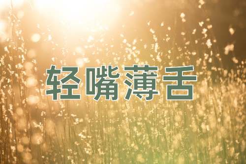成语轻嘴薄舌