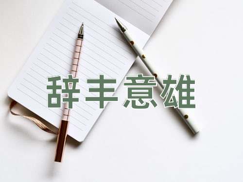 成语辞丰意雄