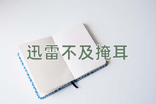 成语迅雷不及掩耳
