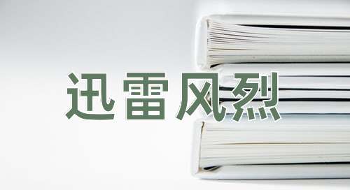 成语迅雷风烈