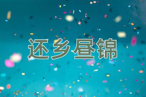 成语还乡昼锦