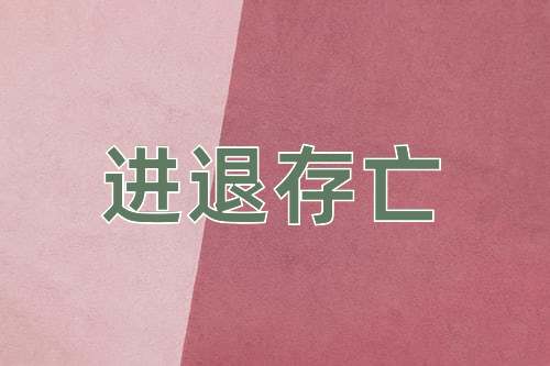 成语进退存亡