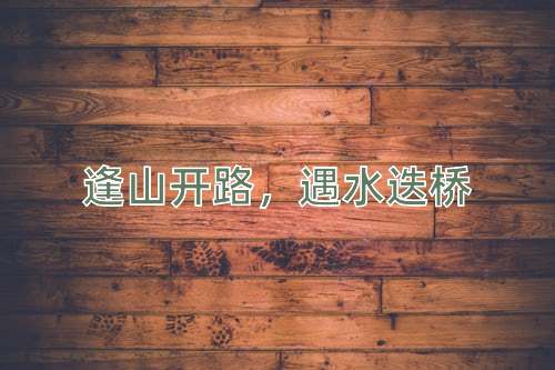 成语逢山开路，遇水迭桥