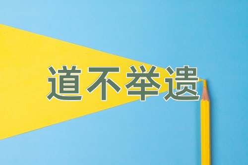 成语道不举遗