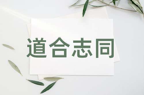 成语道合志同