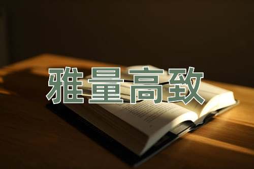 成语雅量高致
