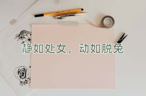 成语静如处女，动如脱兔