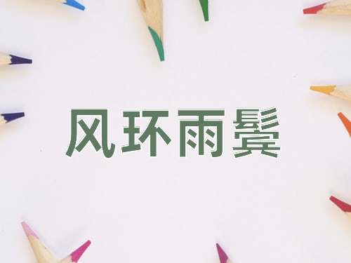 成语风环雨鬓