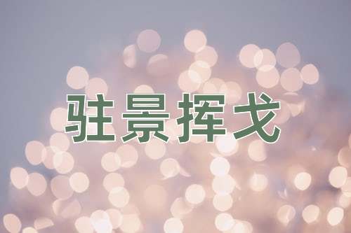 成语驻景挥戈