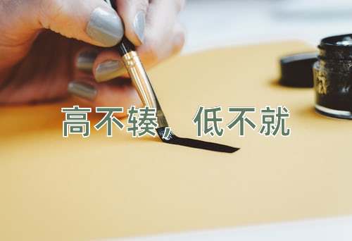 成语高不辏，低不就