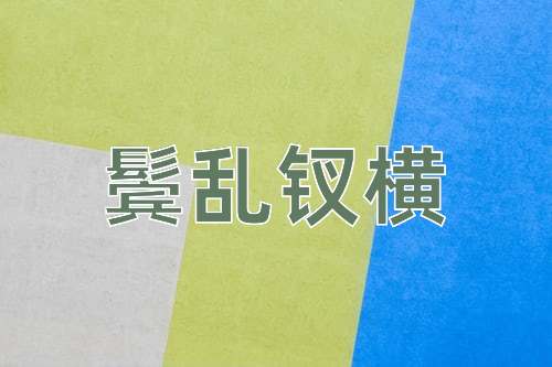 成语鬓乱钗横