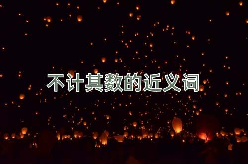 不计其数的近义词