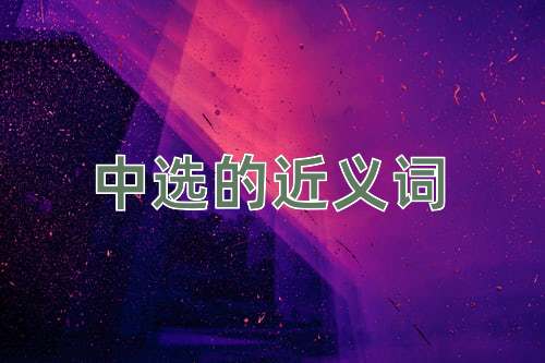 中选的近义词