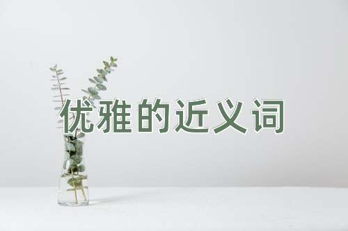 优雅的近义词