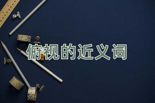 俯视的近义词