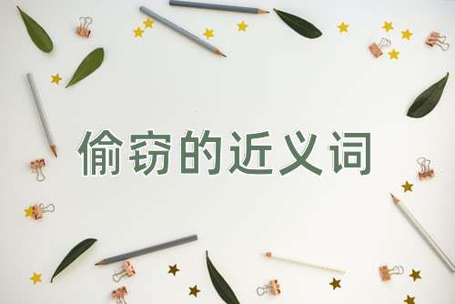 偷窃的近义词