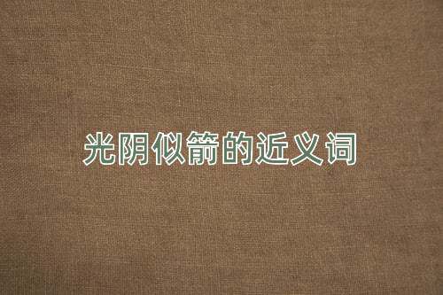 光阴似箭的近义词