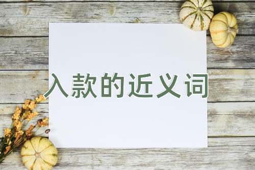 入款的近义词