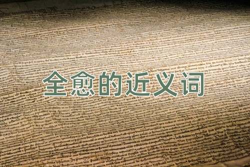 全愈的近义词