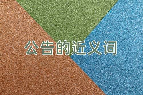公告的近义词
