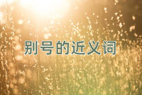 别号的近义词