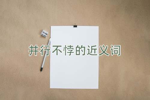 并行不悖的近义词