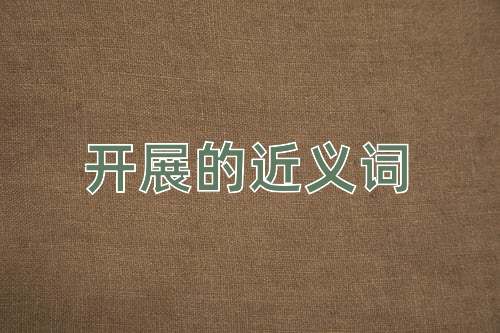开展的近义词