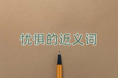 忧惧的近义词