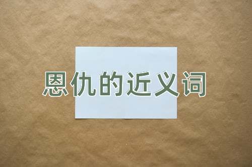 恩仇的近义词