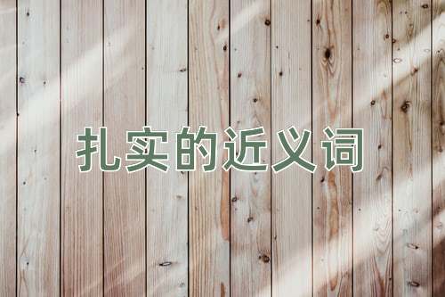 扎实的近义词