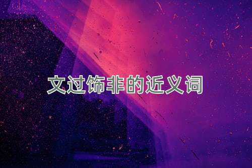 文过饰非的近义词
