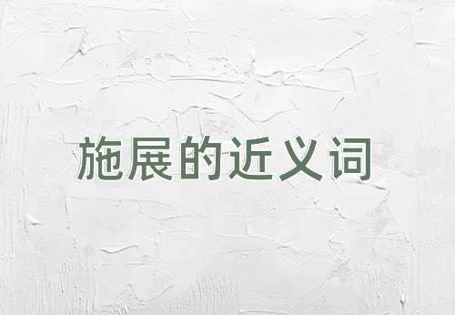施展的近义词