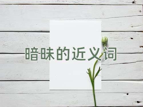 暗昧的近义词