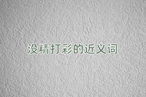 没精打彩的近义词