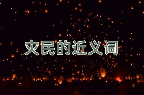 灾民的近义词
