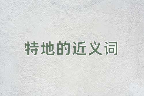 特地的近义词
