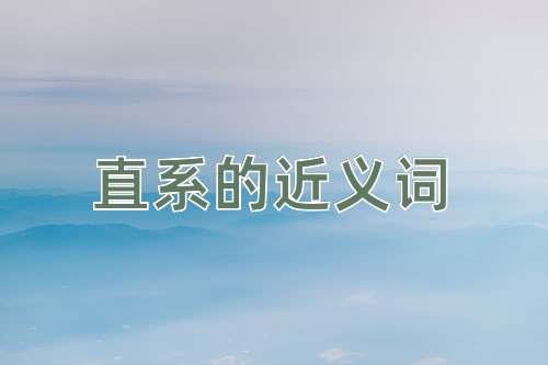 直系的近义词