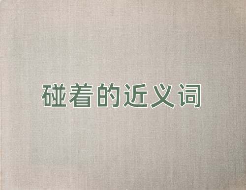 碰着的近义词