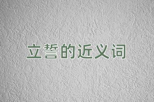 立誓的近义词