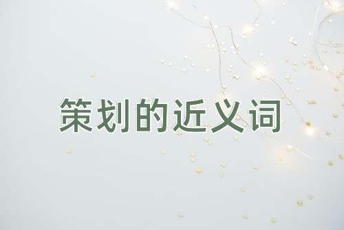 策划的近义词
