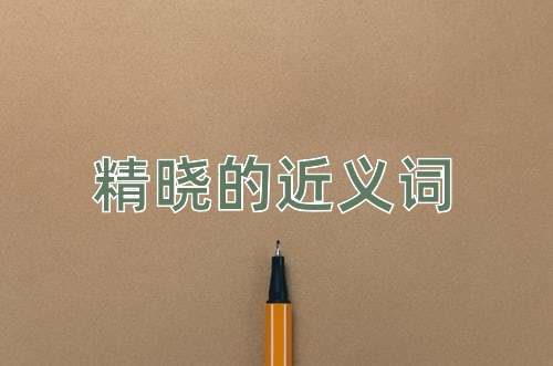 精晓的近义词