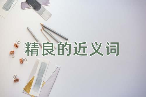 精良的近义词