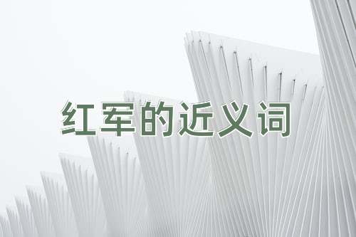 红军的近义词