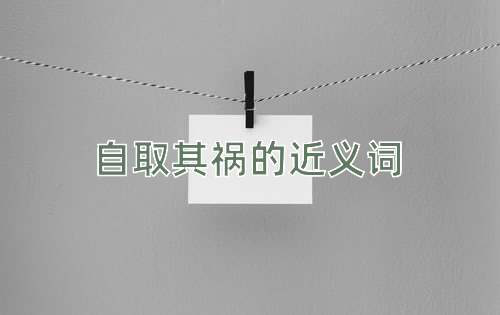 自取其祸的近义词