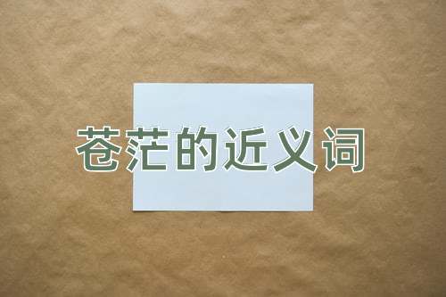 苍茫的近义词