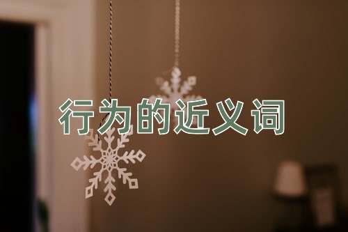 行为的近义词
